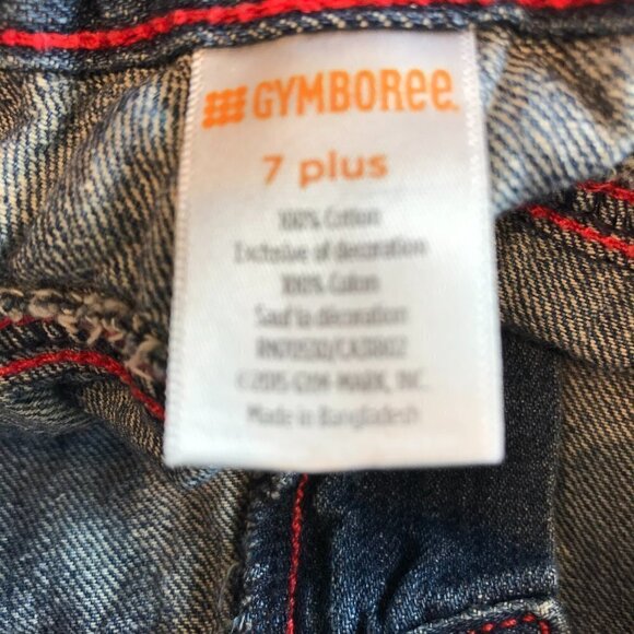 Gymboree Jeans Little Girl Size 7 Plus Red Bows Medium Wash Adjustable Waist - Picture 7 of 8